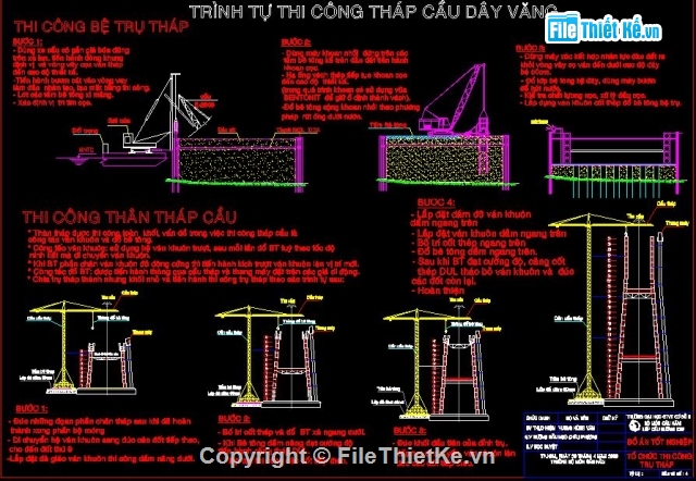 thi công cầu,cầu dây xiên,biện pháp thi công,đồ án thi công,đồ án tốt nghiệp,thiết kế cầu dây xiên